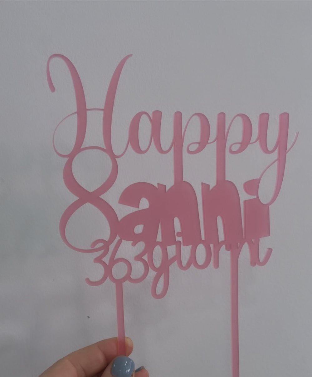 Cake topper in plexiglass