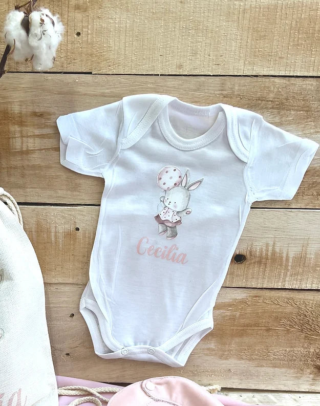 Body Nascita Personalizzato con Coniglietto- Idee regalo