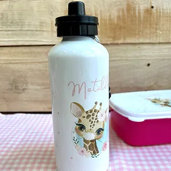 Borraccia in Alluminio da 400ml Personalizzata con Giraffa Pois