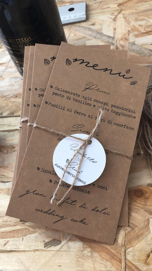 
                      
                        Menù Segnaposto con Tag
                      
                    