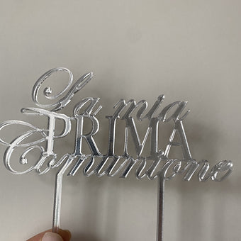 Personalizzazione Caketopper in plexiglas mia prima comunione - idee regalo