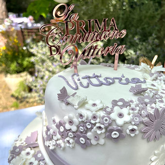 Personalizzazione Caketopper in plexiglas prima comunione di - idee regalo