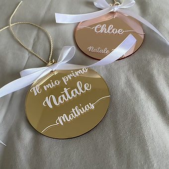 Personalizzazione Pallina Natalizia in plexiglass primo natale - Idee regalo