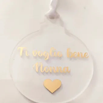 Pallina di Natale in plexiglass nonni - Idee regalo