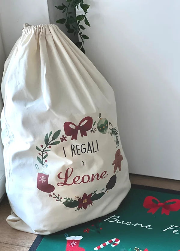 Sacco di Natale in Canvas personalizzato - idea regalo Natale