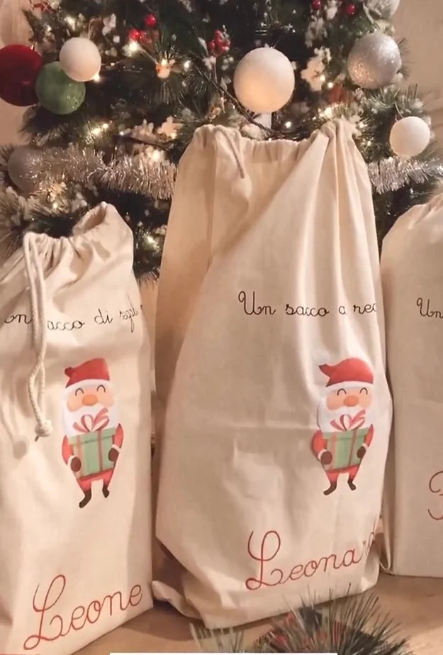 
                      
                        Sacco di Natale in Canvas personalizzato - idea regalo Natale
                      
                    