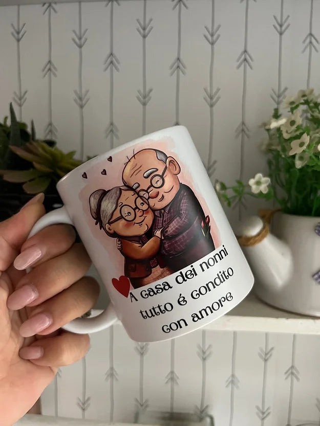 Tazza Personalizzata in Ceramica per i Nonni - Idee Regalo