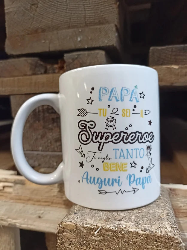 Tazza in Ceramica Papà Supereroe - Idee regalo