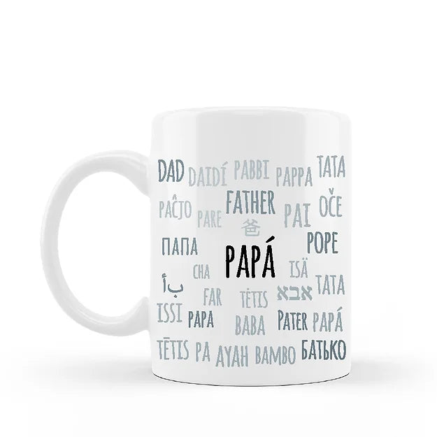 Tazza Personalizzata con Papà scritto in tutte le lingue