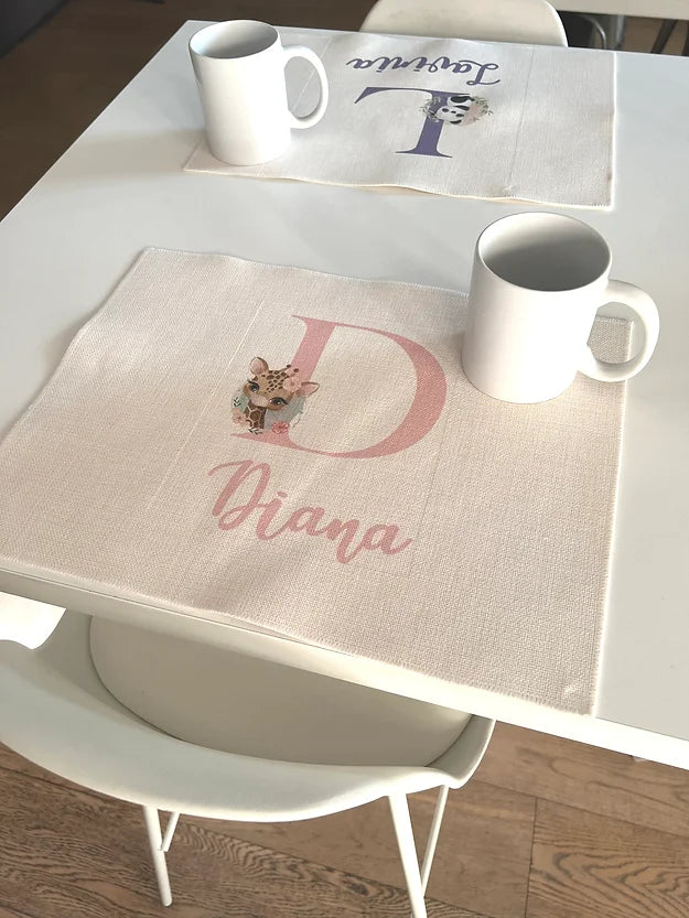 Tovaglietta in Canvas Giraffa Personalizzata - Idee regalo