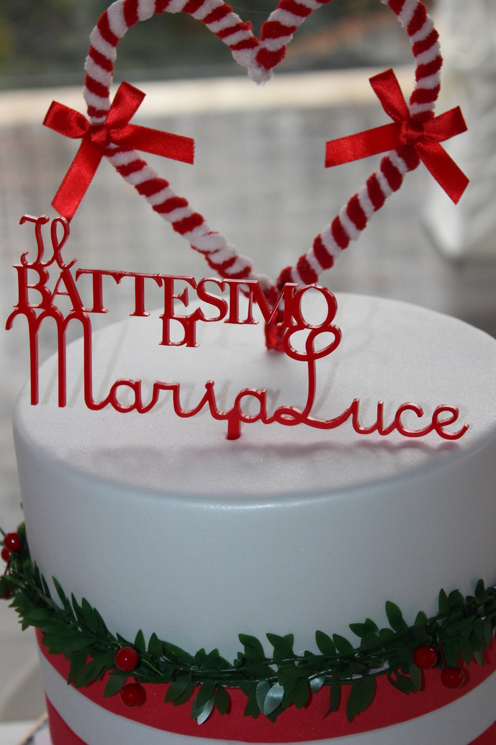 Cake topper in plexiglass