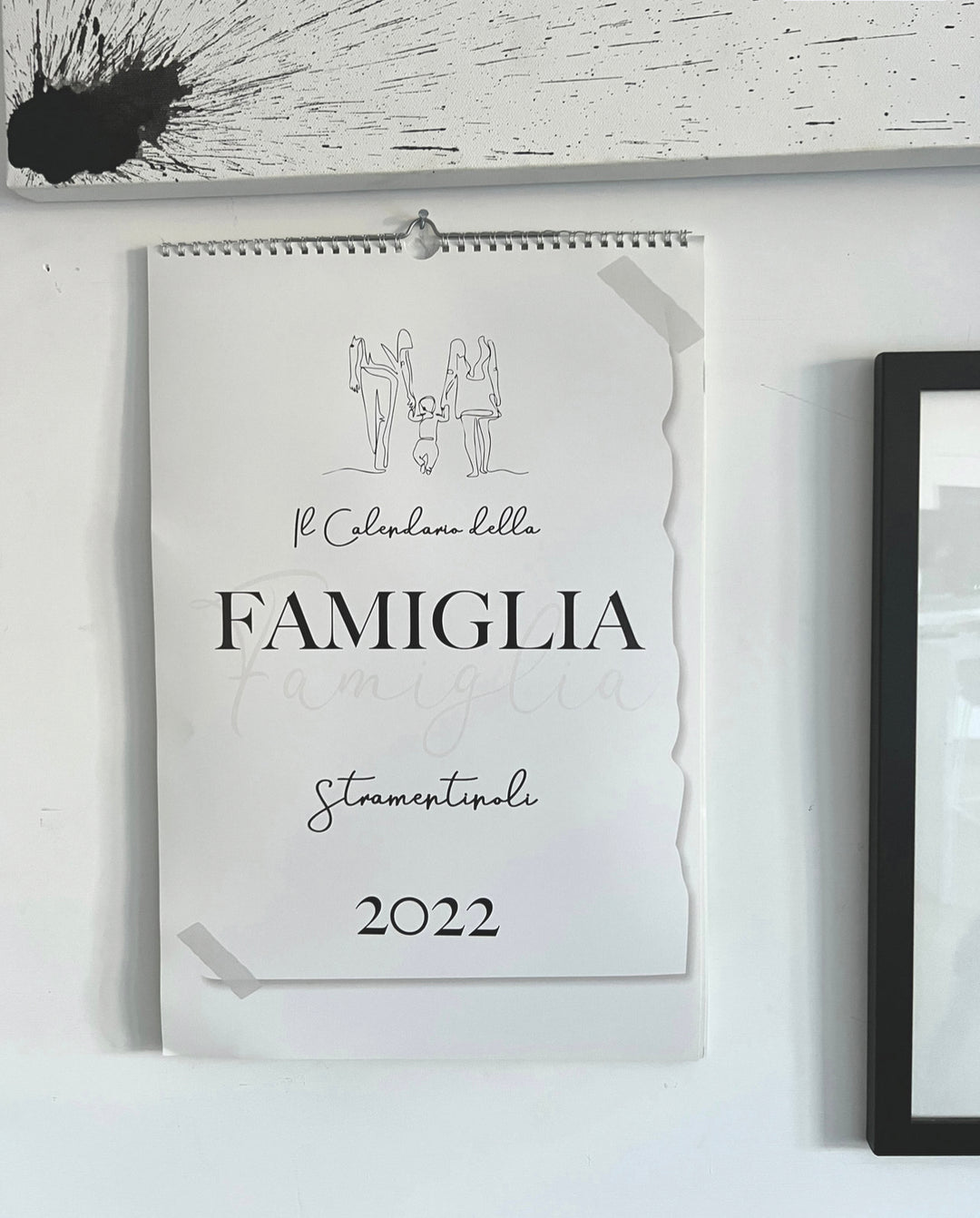 Calendario famiglia con nomi