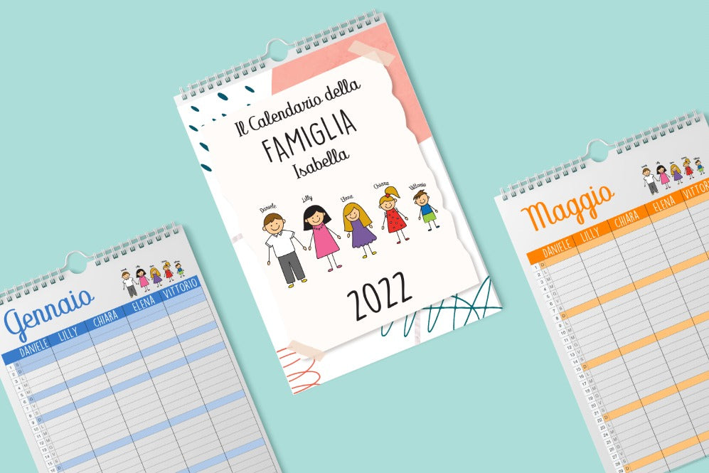 
                      
                        Calendario famiglia con nomi
                      
                    