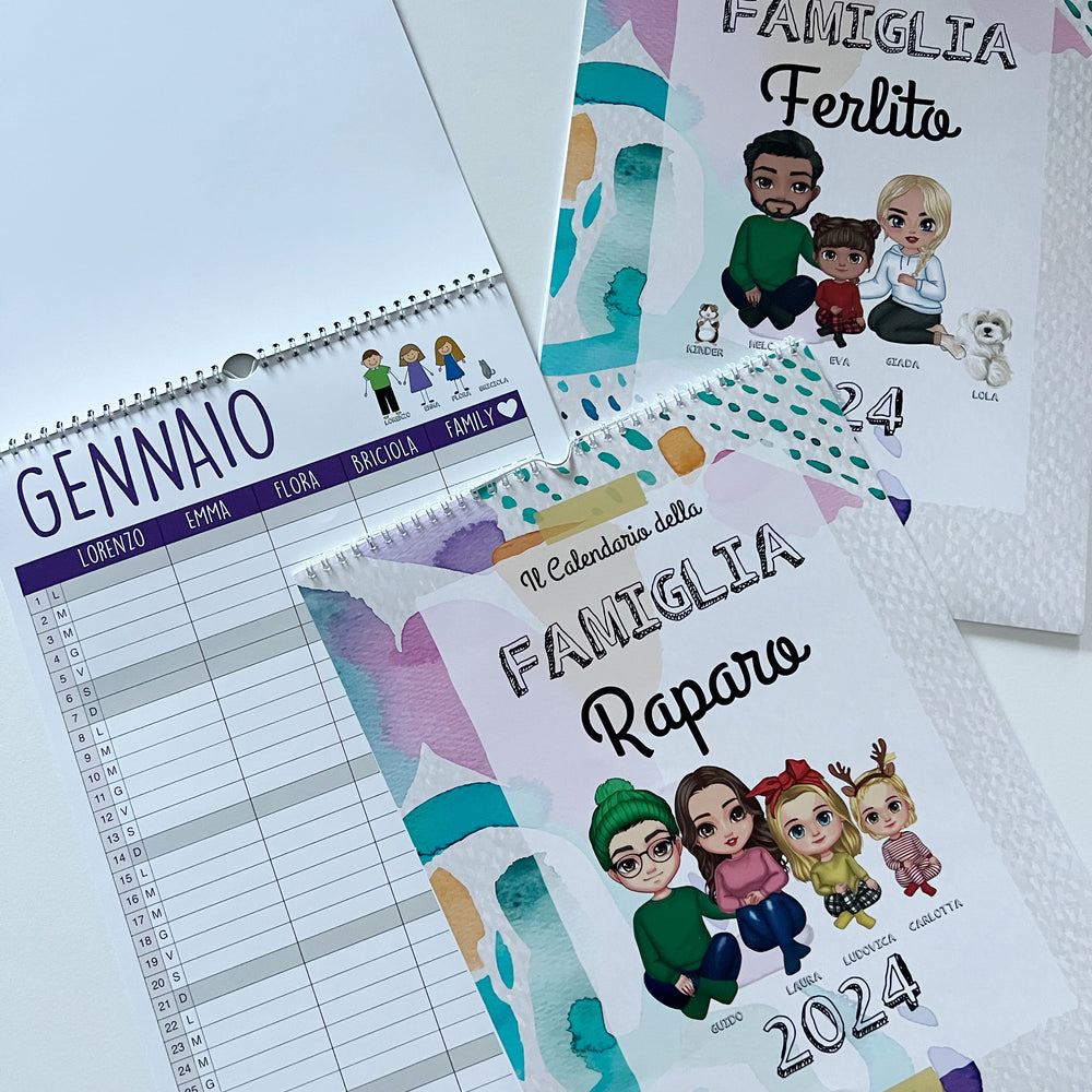 
                      
                        Calendario famiglia con nomi
                      
                    