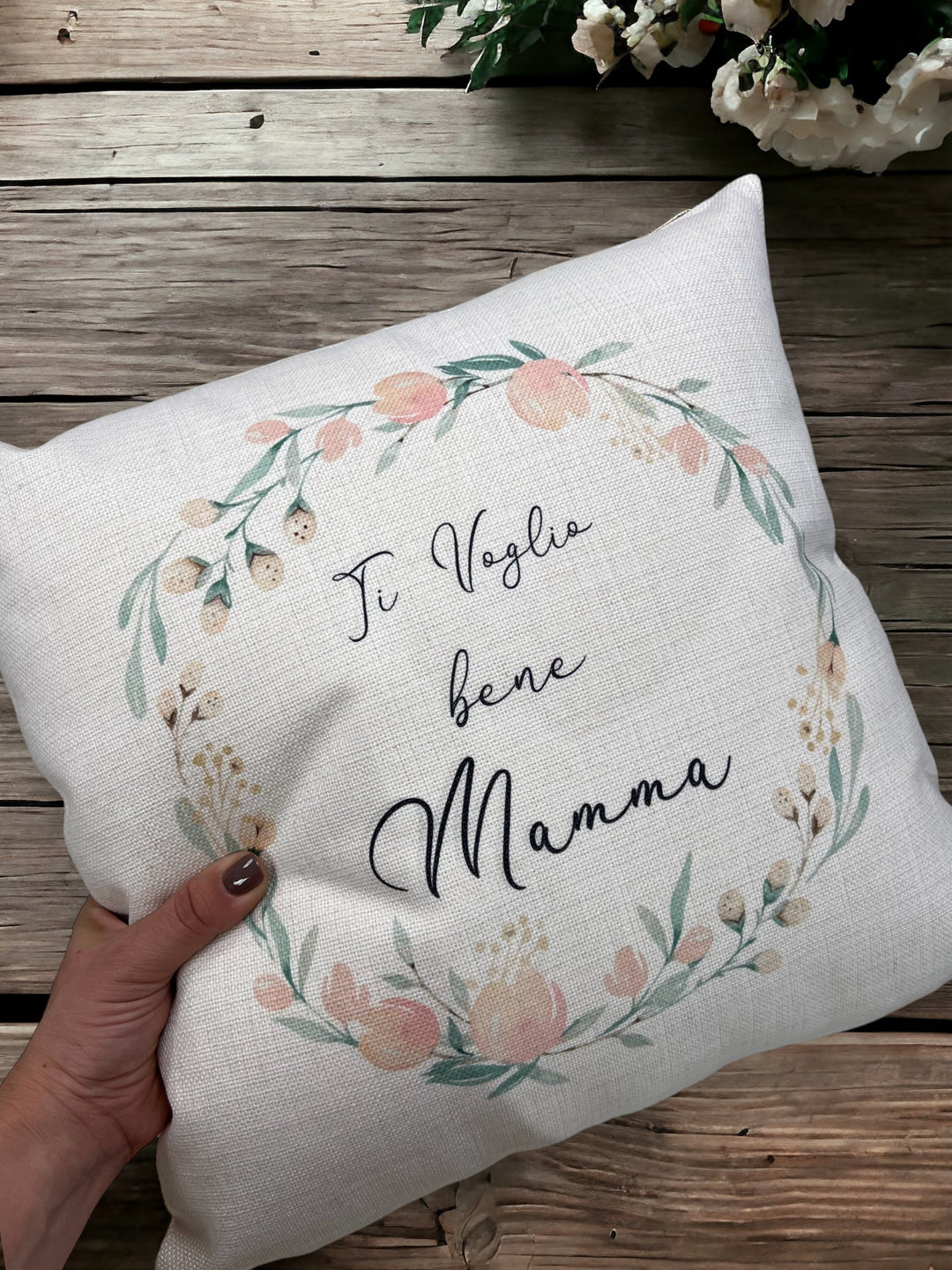 Cuscino Canvas Personalizzato per La Mamma