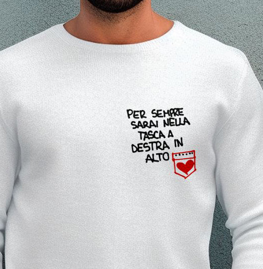 
                      
                        Felpa con dedica Uomo
                      
                    