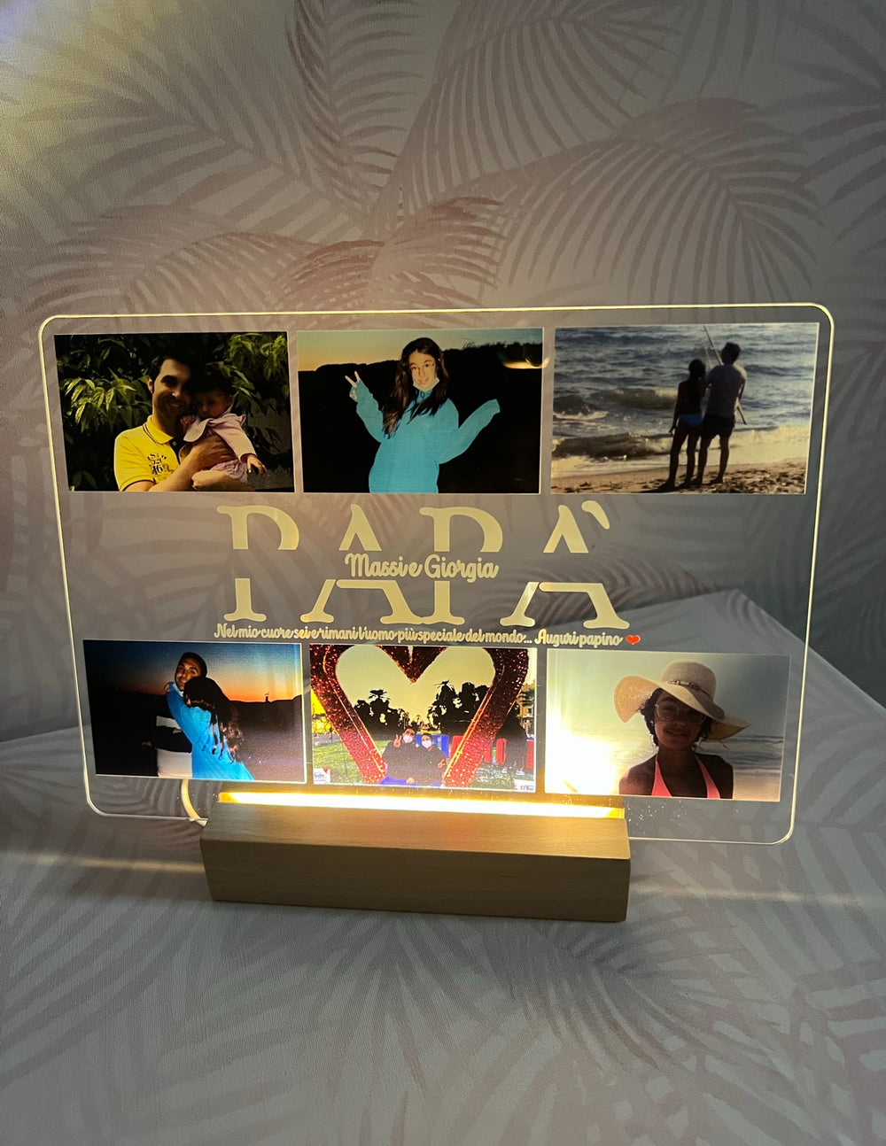 Lampada LED personalizzata con foto