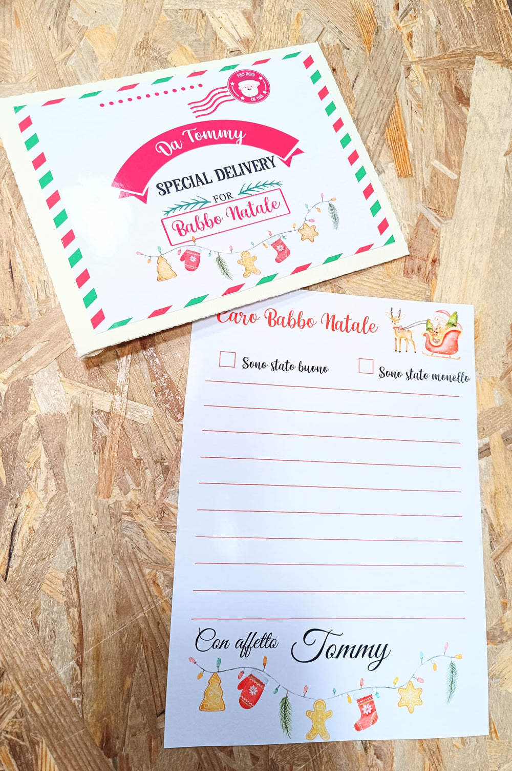 Letterina con Busta per Babbo Natale Personalizzata- Idee regalo