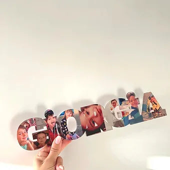 Scritta Nome in Plexiglass personalizzata con foto