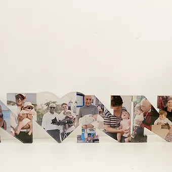 Scritta Nonni in Plexiglass con foto - Idee regalo