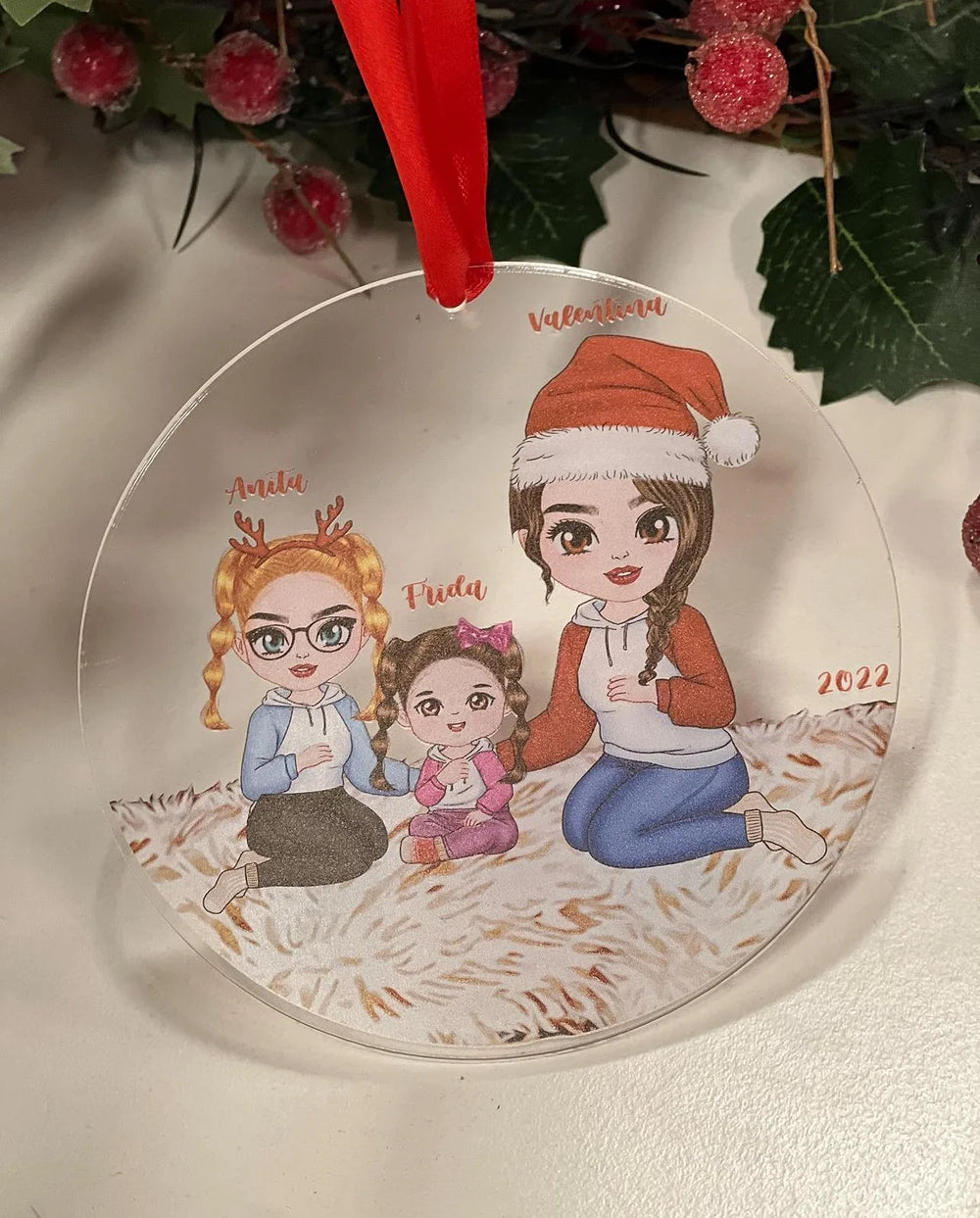 Pallina di Natale Famiglia con Avatar - Idea Regalo Natale