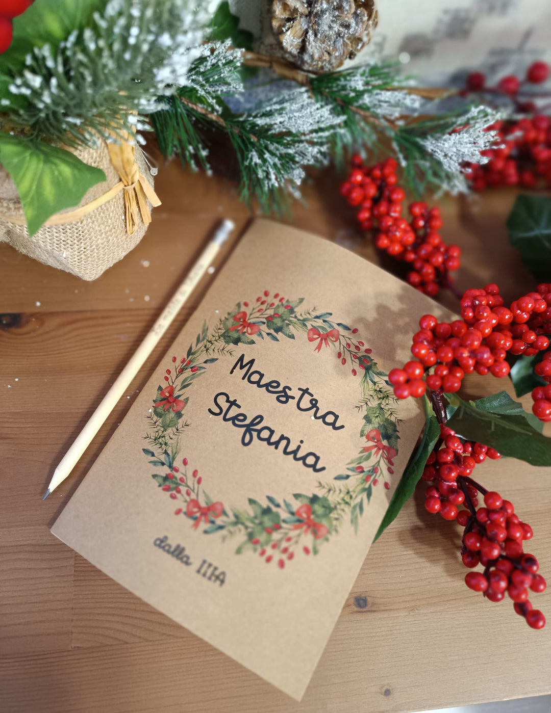 Quaderno e Matita Personalizzati per Natale _ Idee regalo