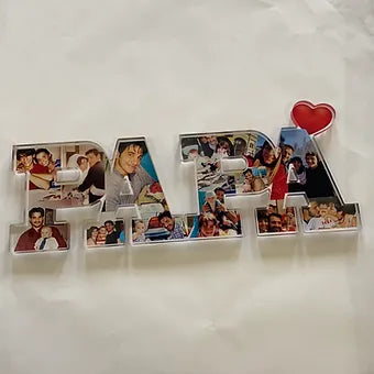 Scritta in Plexiglass personalizzata con foto - Festa del Papà