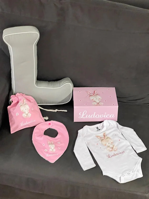 Set regalo nascita neonata coniglietta